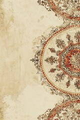 Naklejka premium Vintage Floral Pattern on Old Paper Background.