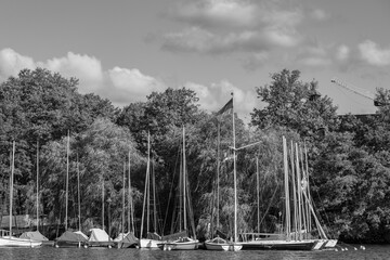 Spätsommertag an der Alster inHamburg