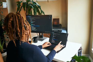 Software engineer programming