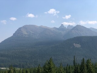 mountains in the morning