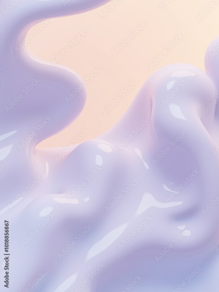 Poster abstract rhythms of flowing shapes in soft colors