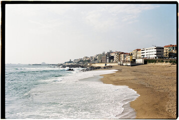 Serene Beachfront View at Dawn in Coastal Town