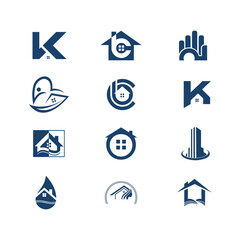 Real Estate Group Logo Design icon design 