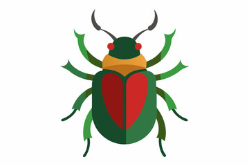 A Rose Chafer insects creative vector illustration 