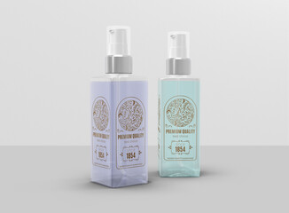 50ml Square Pet Bottle Packaging 