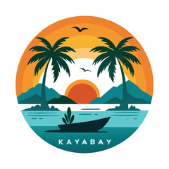 T-Shirt Design Featuring Kaya Bay Sunrise and Mangrove Forest: Nature-Inspired Graphic Tee