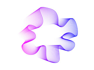 Collection of colorful neon round sound waves. Sound curve, radio frequency spectrum lines for equalizer . set of colorful music poster and banner cliparts. Vector illustration.