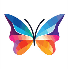 Colorful Butterfly Design - Vibrant Abstract Butterfly Vector Illustration