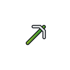 Pick axe logo icon flat vector design