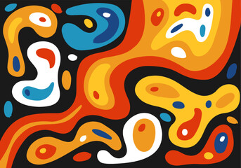 Abstract contrast vibrant wall art poster, brochure, flyer templates, contemporary collage. Organic line abstract pattern, hand drawn design, simple wallpaper. Biomorphism concept art