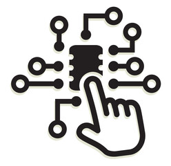 Integrated Circuit Chip in a PCB - Illustration