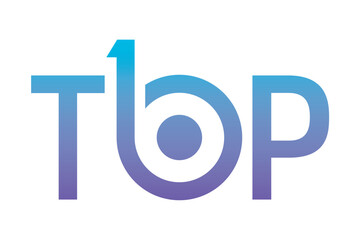 blue-purple top 10 logo. top 10 concept for the world of music, sports, technology, business, education