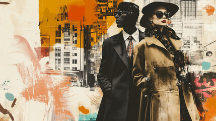 Fototapeta premium Vintage Vibes Meet Modern Metropolis