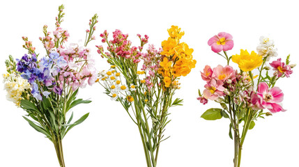 Obraz premium Vibrant Spring Flower Arrangements in Clear Collection Generative AI