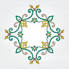 frame with flowers