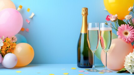 An elegant geometric background decorated with farewell party icons is ideal for sharing a heartfelt farewell in a heartwarming get-together.