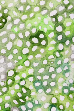 Green background watercolor abstract 