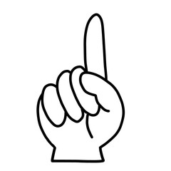 手指の矢印でポイントのイラスト