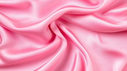 Obraz premium Smooth Pink Silk Fabric Texture Background