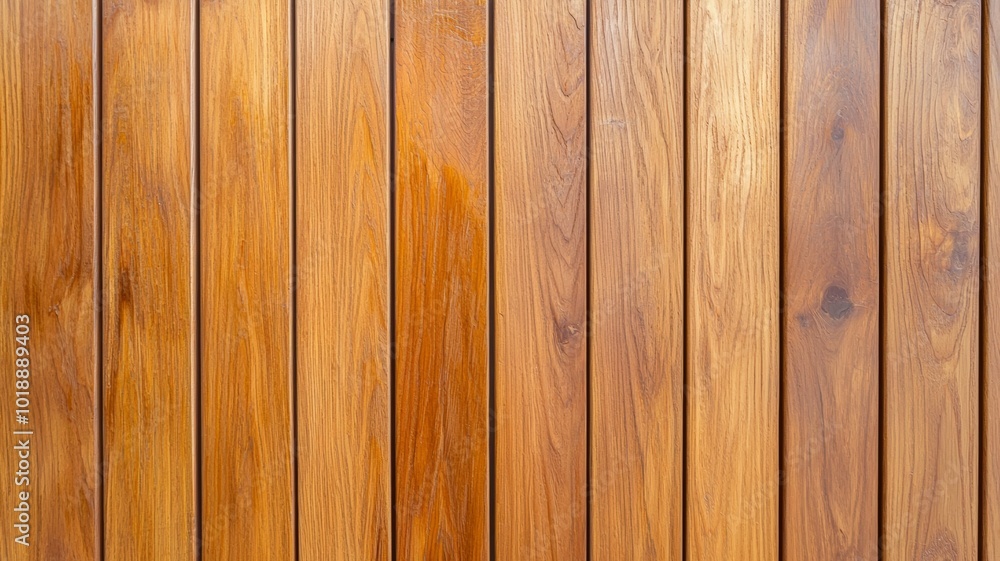Aufkleber wooden planks arranged vertically, showcasing a rich, natural grain pattern with shades of brown and
