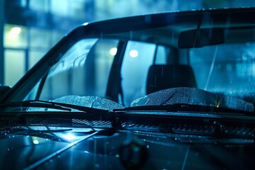 a scene from a safety video tutorial about windshield wiper maintenance