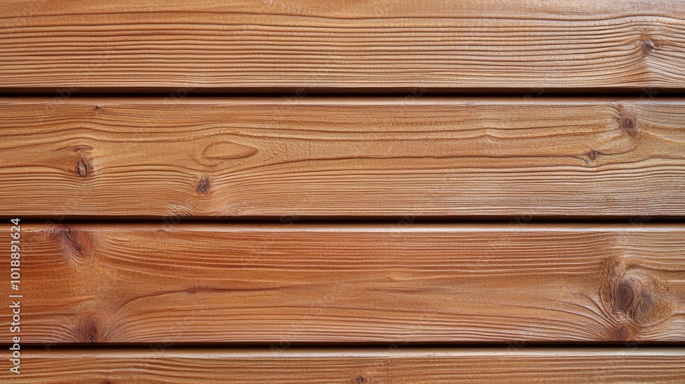 Aufkleber natural wooden planks with a smooth finish arranged in a horizontal pattern, showcasing the rich tex
