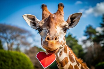 Love is in the air with this adorable giraffe valentine pun card for animal lovers and cuteness