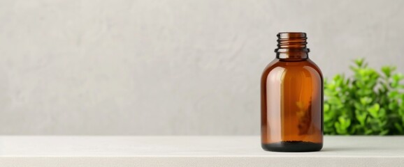 Versatile Amber Glass Bottle for Essential Oils, Herbal Remedies, and DIY Projects
