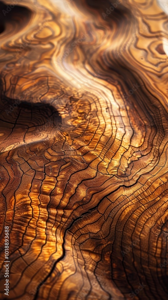 Poster close-up view of intricate wood grain patterns highlighting natural textures and lines