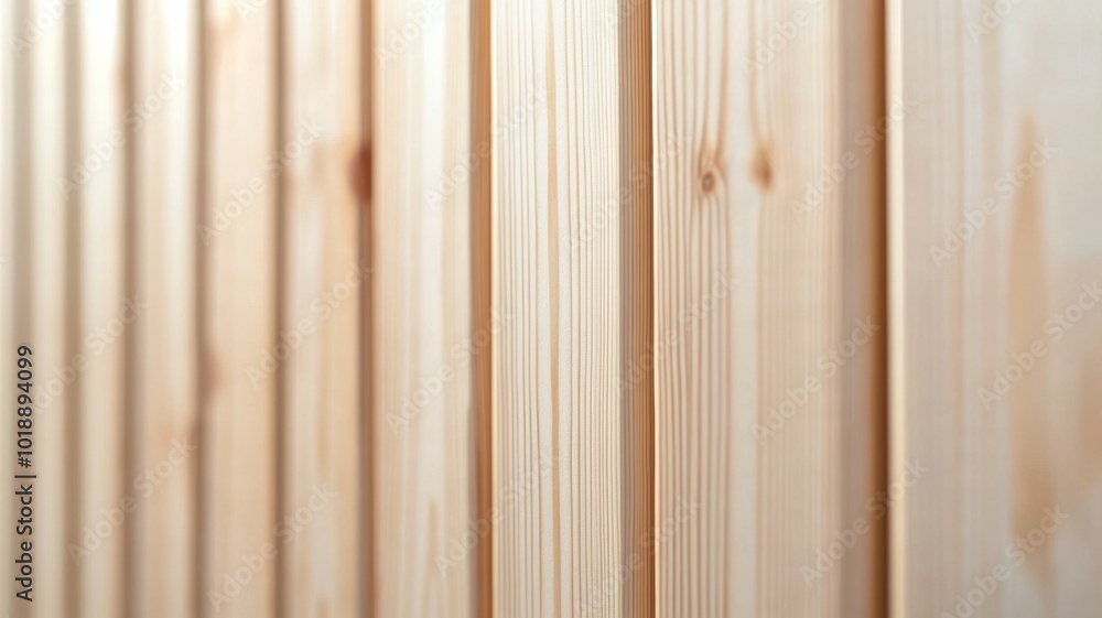 Aufkleber close-up view of smooth wooden planks highlighting natural grain patterns, taken in a well-lit works