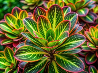 Obraz premium Lush green panda ears plant with unique leaves showcasing vibrant colors in a natural setting