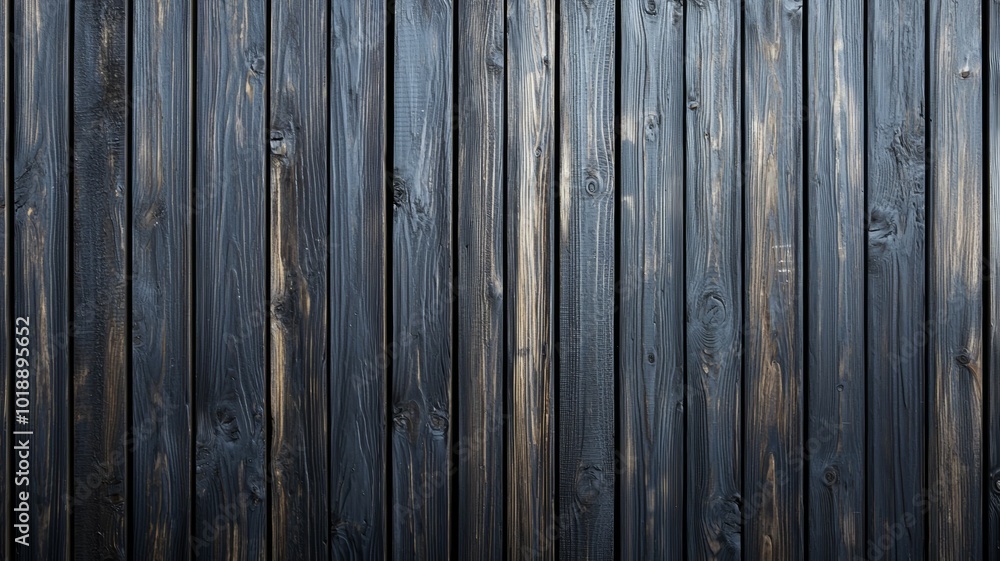 Aufkleber a close-up view of a textured wooden wall featuring dark-stained planks, showcasing natural grain pa