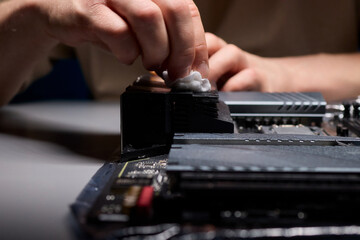 Assembling computer components with precision tools for flawless execution and assembly