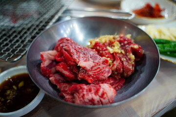 Korean Beef Barbecue on a Charcoal Grill