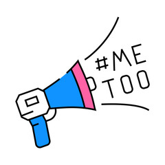 metoo movement feminism woman line icon vector. metoo movement feminism woman sign. isolated symbol illustration