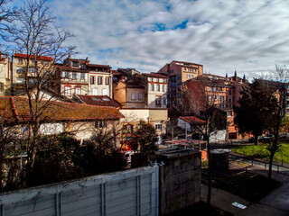 Toulouse, France - January 2th 2014 : Focus on nice small houses.