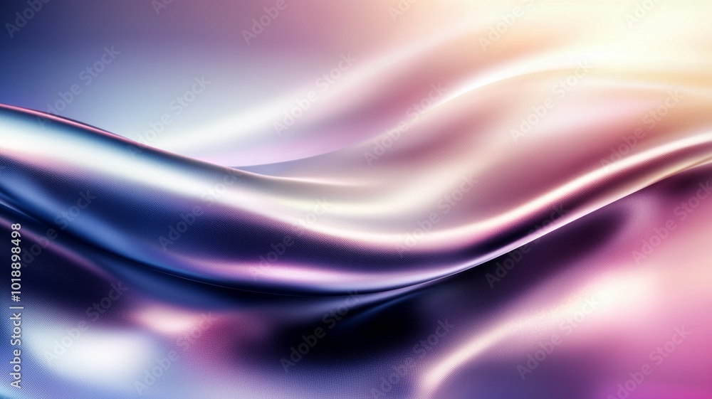 Poster a flowing fabric illuminated by soft light showcases a gradient of vibrant colors, creating a mesmer