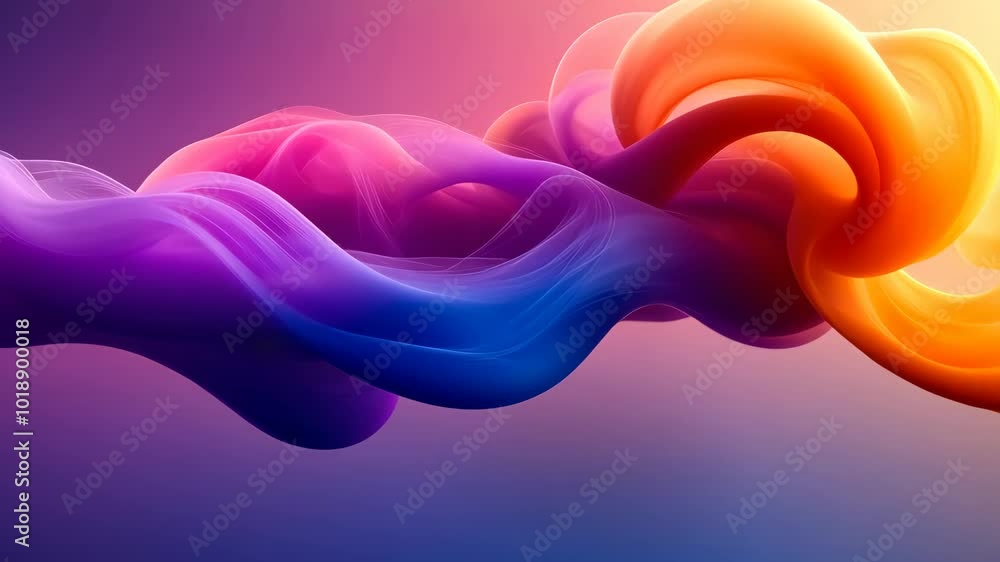 Poster vibrant smoke swirls creating abstract shapes in a colorful display