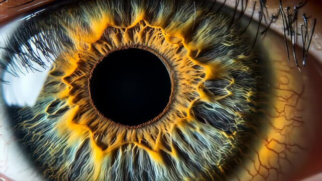 Pupil constriction and dilation in response to light changes