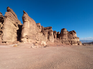 Fototapeta premium Solomon’s Pillars natural formation at Timna Park, Israel