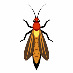 Fototapeta premium Caddisfly minimalistic style vector design