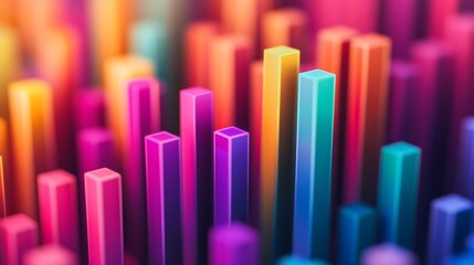 Obraz premium Colorful Abstract Shapes in Vibrant Gradients