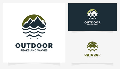 Outdoor Logo Design ideas. Creative vector illustration based icon template.