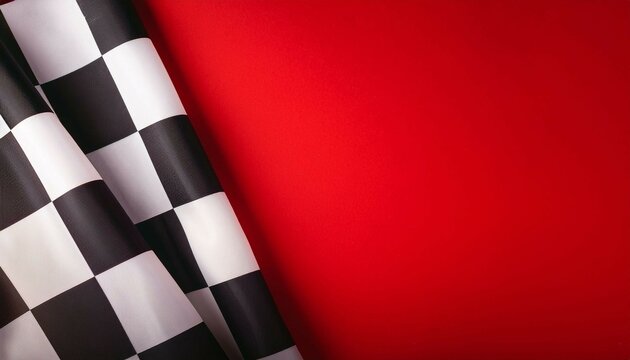 red and white checkered background - Powered by Adobe
