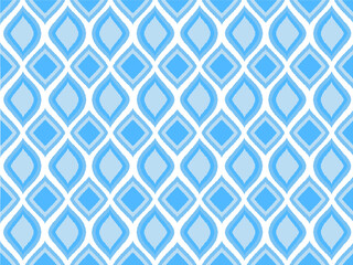 Fototapeta premium Bright blue geometric pattern featuring diamond shapes, creating modern and stylish design perfect for various applications. Seamless Pattern paint lines