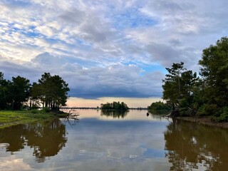 Lake at sunset