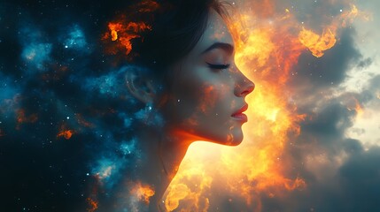 portrait of a person with a background