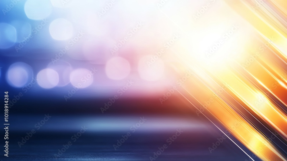 Poster a vibrant display of colorful light streaks and blurred bokeh background captured during evening hou