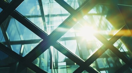 Naklejka premium Sunlight Through Glass Panels