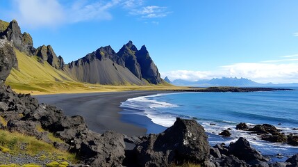 view of the sea and mountains